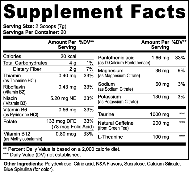 Titan Lightnin' Energy Powder (Cotton Candy)